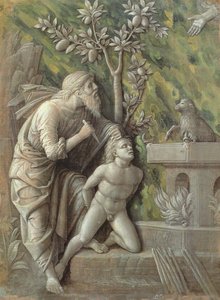 亚伯拉罕牺牲了以撒，c.1490-95 作者 安德里亚·曼特尼亚（Andrea Mantegna）
